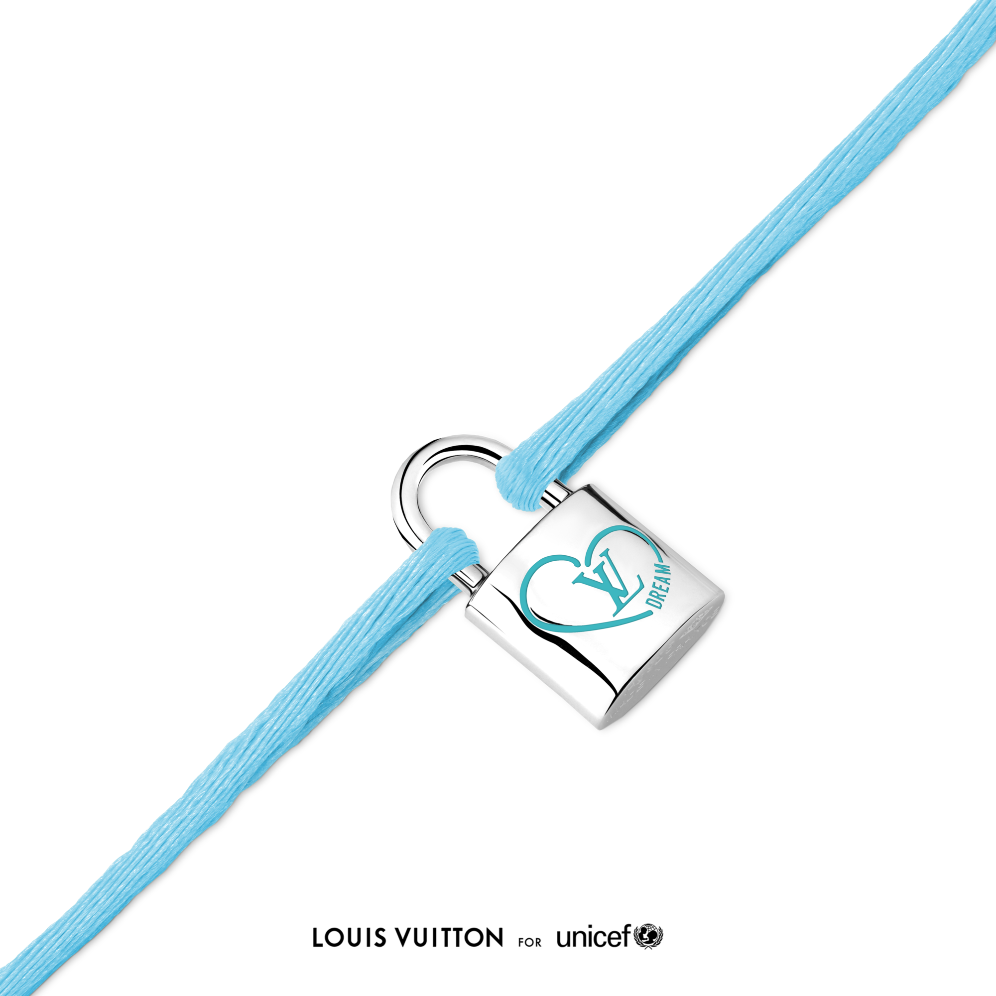 Silver Lockit x Felix Bracelet, Silver, Blue Lacquer and Blue Cord